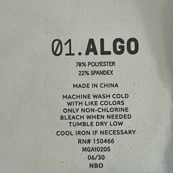 01.Algo Performance Polyester/Spandex Qtr Zip Sweatshirt Men's 2XL Blue - Picture 10 of 10